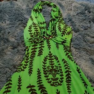 Green Halter Dress